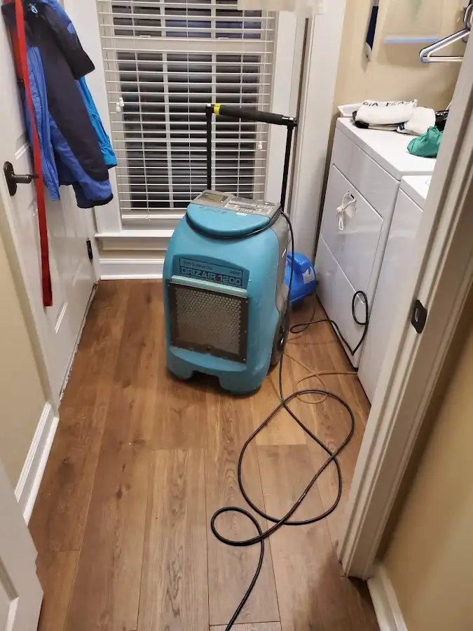 Commercial dehumidifier deployed for Flood Damage Cleanup in Topanga